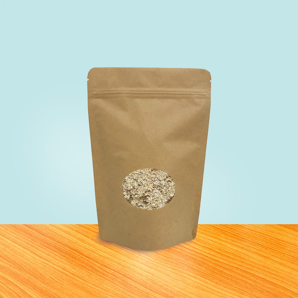 Stand Up Pouch with Zipper Closure- Kraft Paper with Oval Window