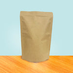 Stand Up Pouch with Zipper Closure- Kraft Paper