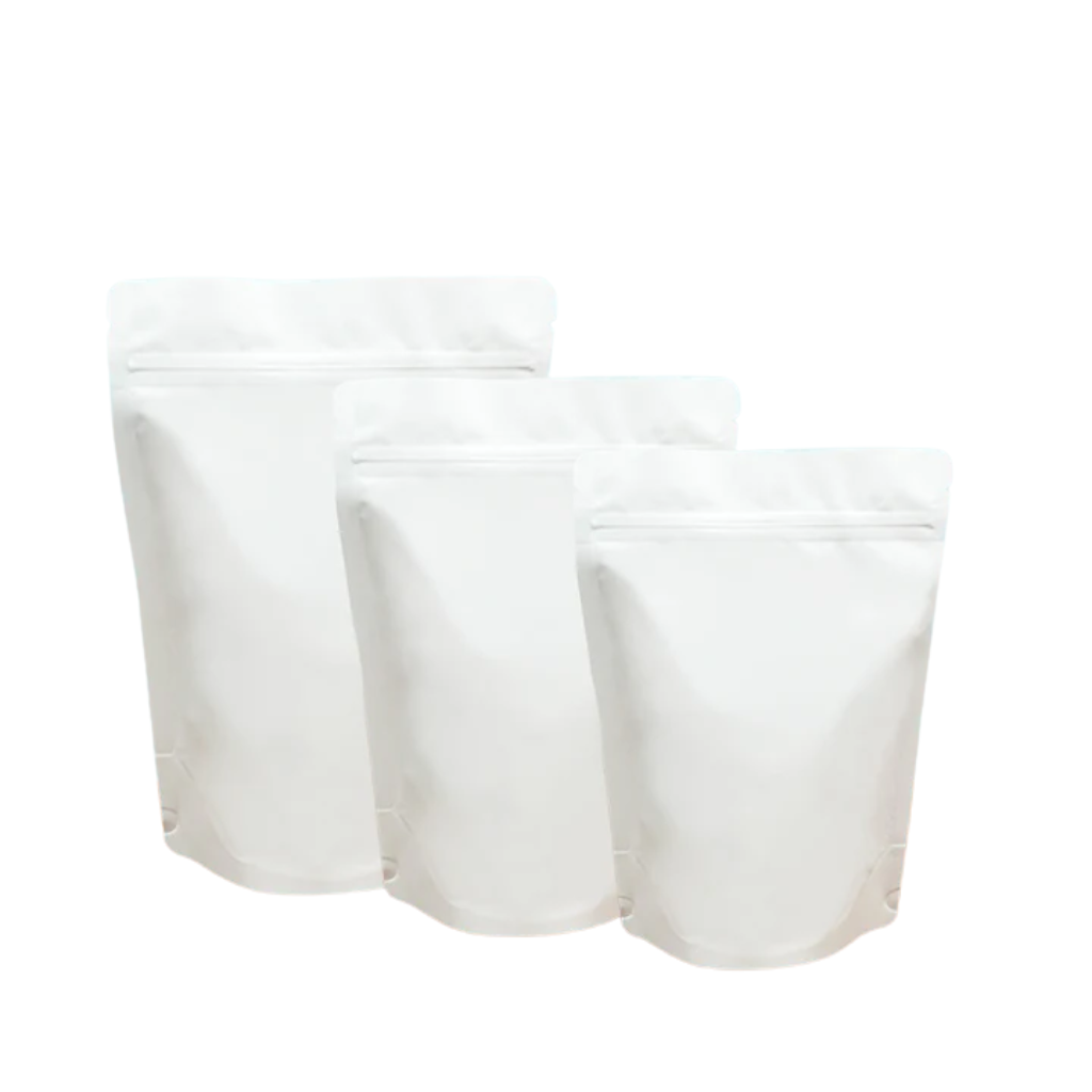 Stand Up Pouch with Zipper - Matte White