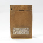 Flat Bottom Pouch with Front Zipper & Square Window - Kraft Paper