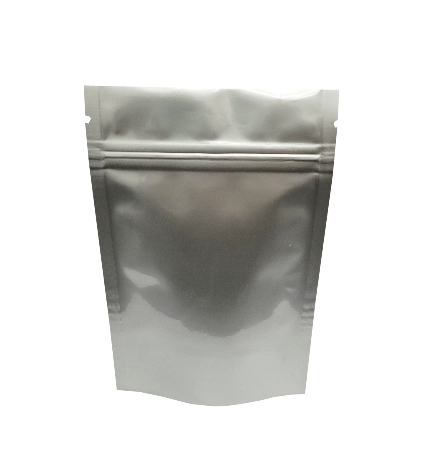 Stand Up Pouch with Zipper Closure - Matte Silver