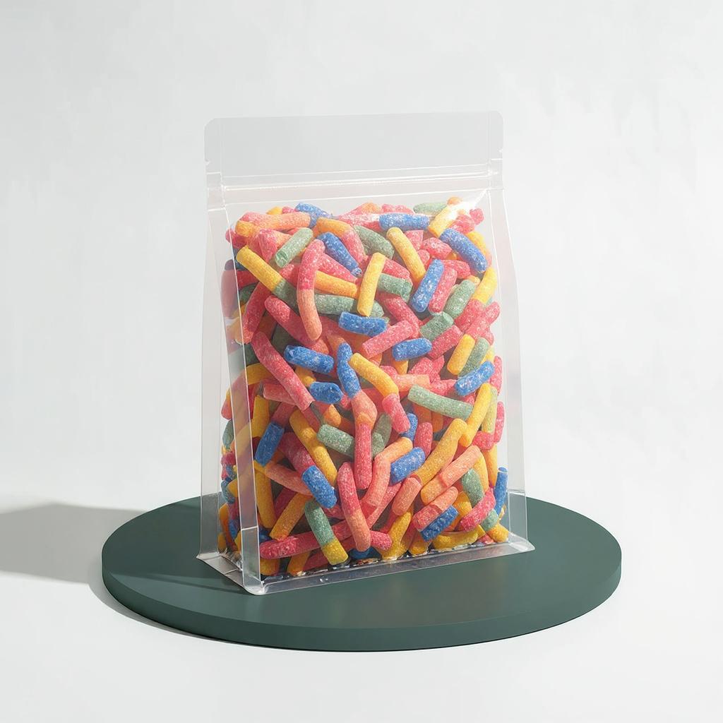 Flat Bottom Bags with Zipper Closure- Clear