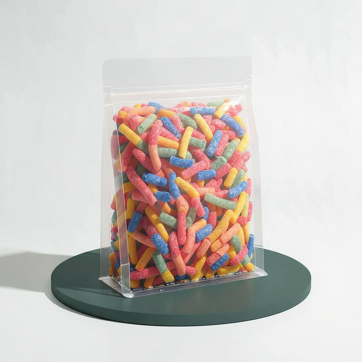 Flat Bottom Bags with Zipper Closure- Clear