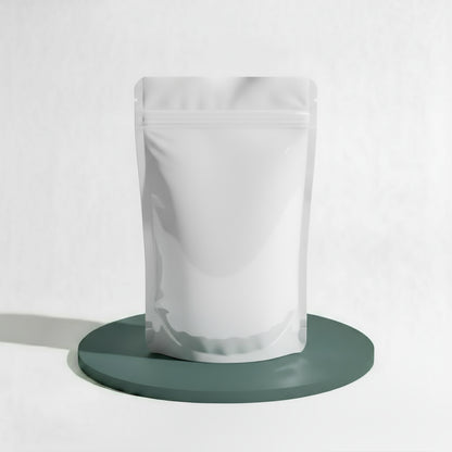 1kg Stand Up Pouch with Zipper - White Gloss