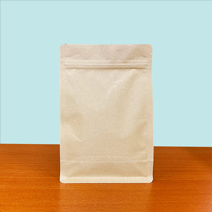 Flat Bottom Bags with Zipper Closure- Kraft Paper