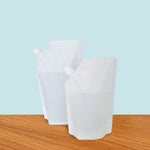 Stand Up Spout Pouch With Top Opening - Matt White