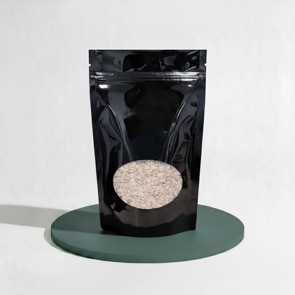 Stand Up Pouch with Oval Window - Gloss Black