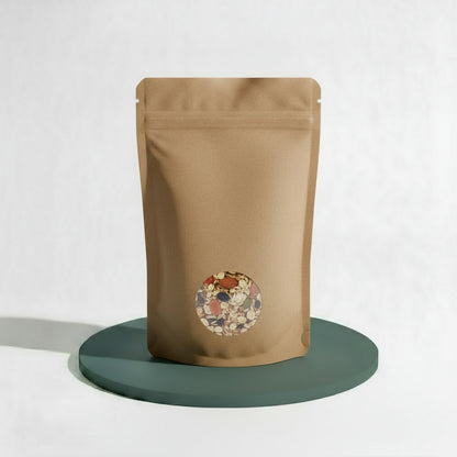 Stand Up Pouch with Oval Window - Kraft Paper