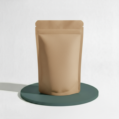 Stand Up Pouch with Zipper Closure- Kraft Paper
