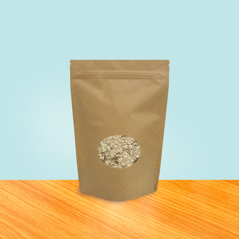 Stand Up Pouch with Oval Window - Kraft Paper