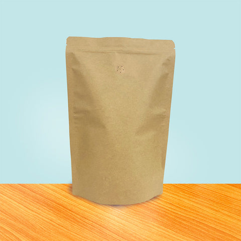 1kg Stand Up Pouch With Valve - Kraft Paper