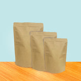 Stand Up Pouch with Zipper Closure- Kraft Paper