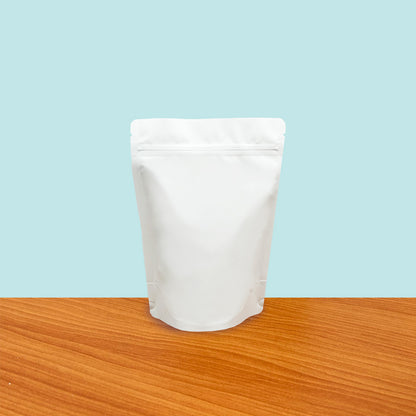 Stand Up Pouch with Zipper Closure - Matte White