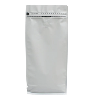 Flat Bottom Bag with Front Zipper - Matt White