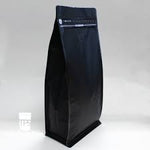 Flat Bottom Bags with Front Zipper - Matte Black