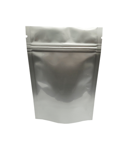 Stand Up Pouch with Zipper Closure - Matte Silver